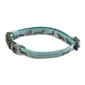 Coco & Pud Doxie Love Dog Collar & Bow Tie Green M