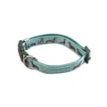 Coco & Pud Doxie Love Dog Collar & Bow Tie Green L