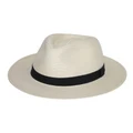 Rigon Pana Mate Flexibraid Fedora Hat In Ivory M-L