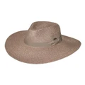 Rigon Fiona Wide Brim Fedora Hat In Sandstone Sand M-L