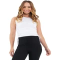 Ripe Jodie Ruched Rib Tank Top in White XS