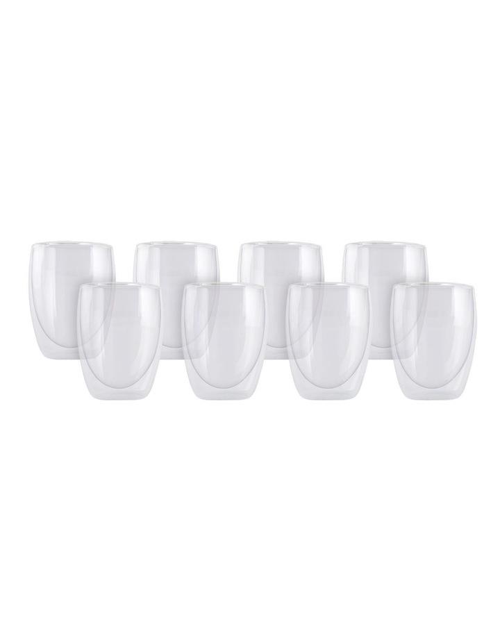 Maxwell & Williams Blend Double Wall Cup 350ML Set of 8 Gift Boxed in Clear