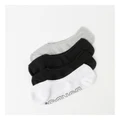 Bonds Logo Lightweight Sneaker Socks 4 Pack in Multi Assorted 8-11