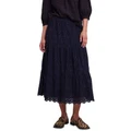 Y.A.S Holi Midi Skirt Organic Cotton Navy S