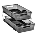 Madesmart 2 Level Storage With Dividers 36x23x16cm in Carbon Black