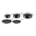 Tefal Specialty Premium Hard Anodised Induction Non-Stick 5 Piece Cook Set in Black