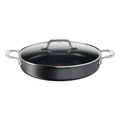 Tefal Specialty Premium Hard Anodised Induction Non-Stick Chef Pan with Lid 30cm in Black
