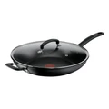 Tefal Specialty Hard Anodised Non-Stick Wok 32cm with Lid in Black