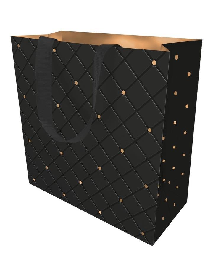 Simson Gift Bag Large in Quilted Ebony Black