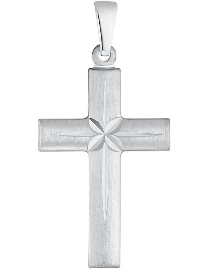 Amor Cross Pendant In Silver