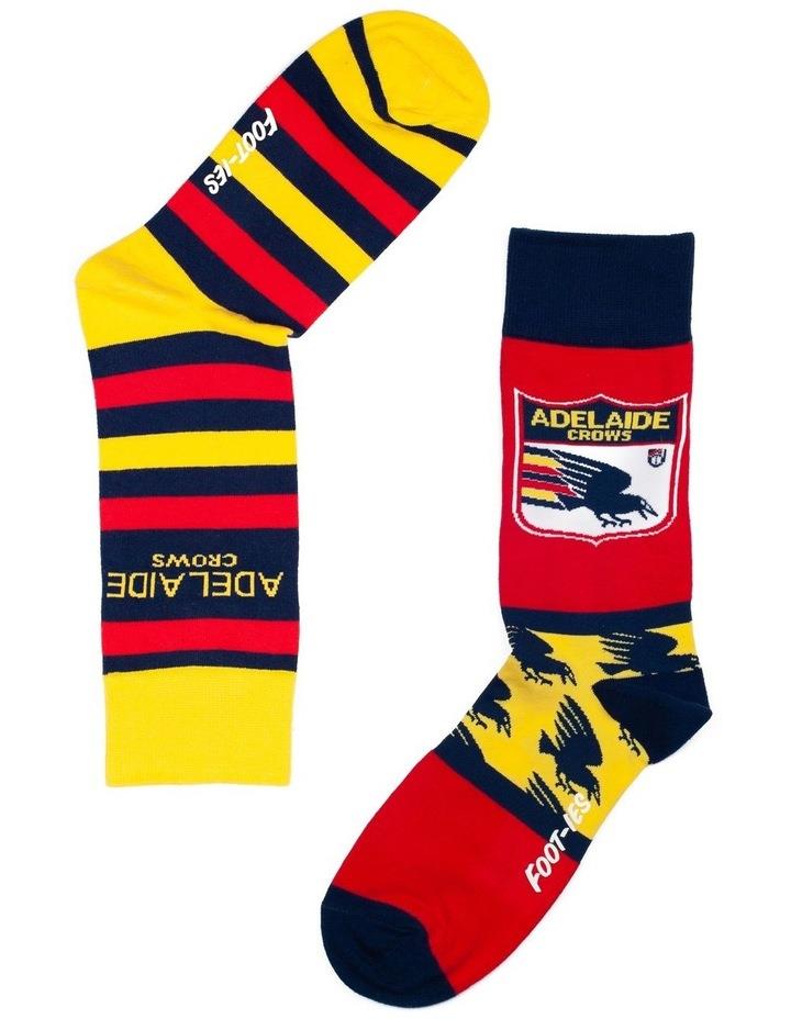 Foot-ies Adelaide Crows Heritage Socks 2 Pack Assorted One Size