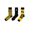 Foot-ies Richmond Heritage Socks 3 Pack Giftbox Cotton in Yellow/Black Assorted One Size