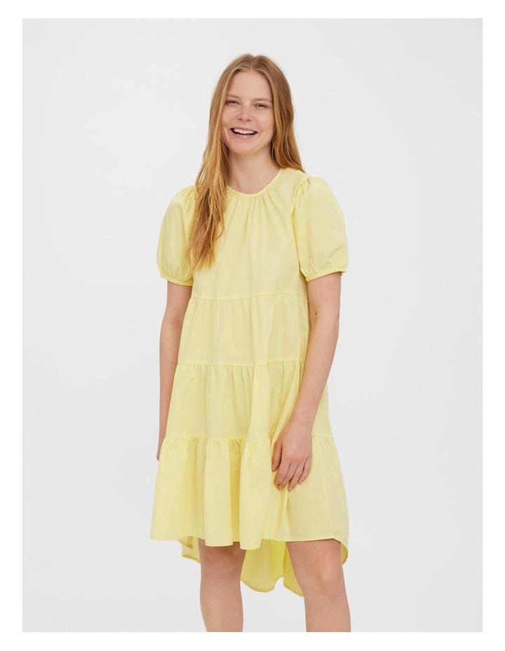 Vero Moda Oda Short Sleeve Dress in Lemon Meringue Lemon S