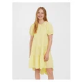 Vero Moda Oda Short Sleeve Dress in Lemon Meringue Lemon M