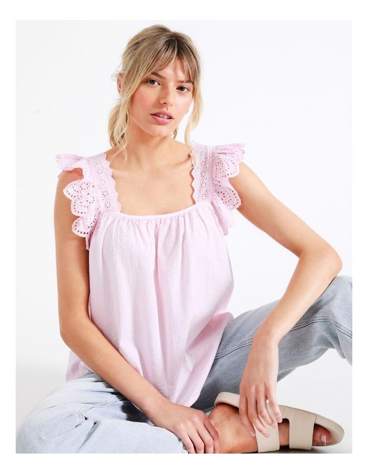 Vero Moda Ulemi Sleeveless Cotton Top in Parfait Pink XS