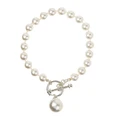 Gregory Ladner Pearl With Fob Bracelet In Gold Pearl