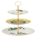 Wedgwood Wonderlust Waterlily 3 Tier Cake Stand in White/Yellow Assorted