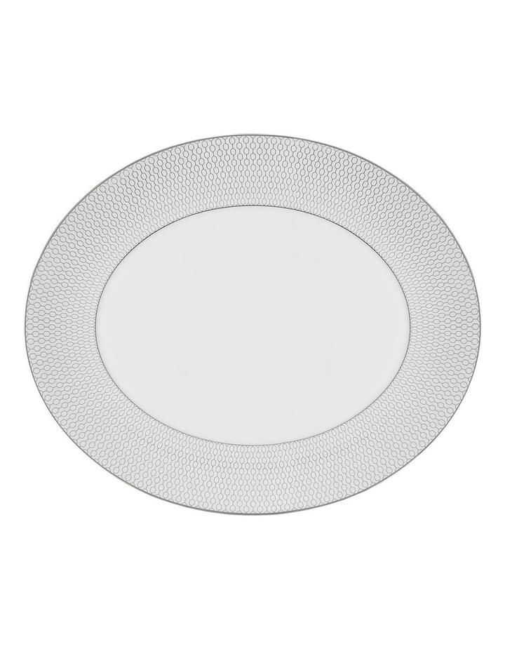 Wedgwood Gio Platinum Oval Platter 33cm in White