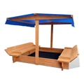 Keezi Outdoor Sand Box Set in Natural Wood