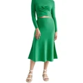 Seed Heritage Knit Flared Skirt Green XS
