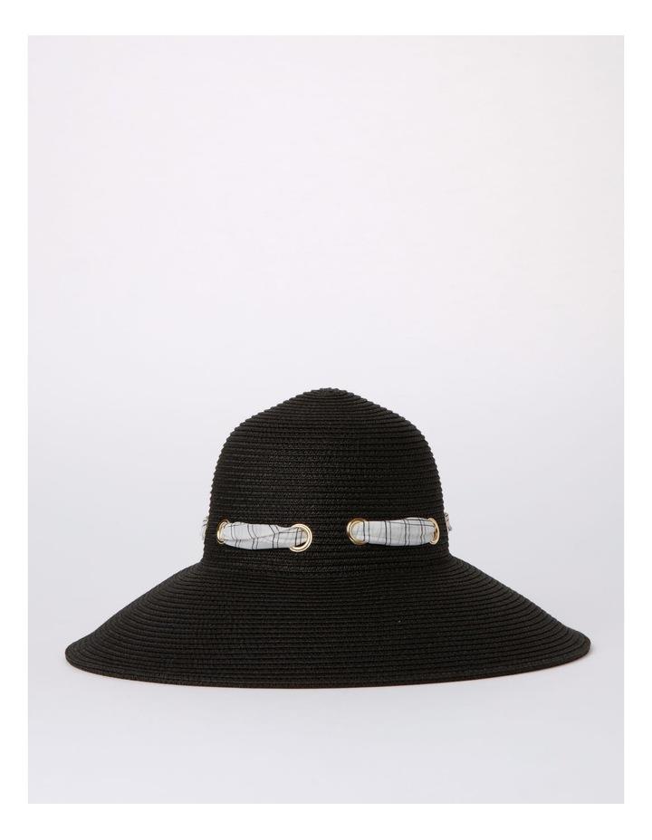 Basque Scarf Detail Summer Hat in Black One Size