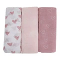 Bubba Blue Nordic Muslin Wraps 3 Pack in Pink One Size