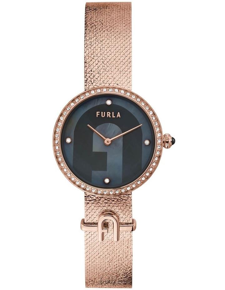 Furla Small Logo 32mm WW00022003L3 Stainless Steel Watch In Rose Gold Pink