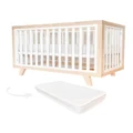 Boutique Baby Designs Chelsea Cot Natural & Rest Innerspring Mattress