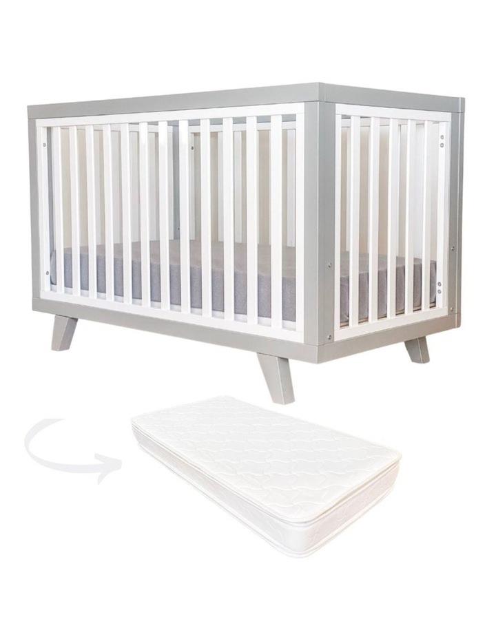 Boutique Baby Designs Chelsea Cot in Grey & Rest Innerspring Mattress