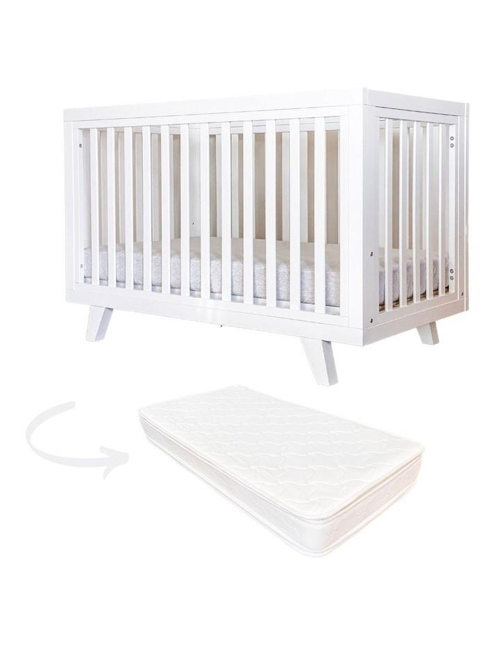 Boutique Baby Designs Chelsea Cot in White & Rest Innerspring Mattress