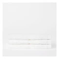 Vue Combed Cotton Ribbed Face Washer 3 Pack in White