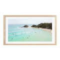 Profile Australia Australian Made Byron Beach Life Art Print A2 in Natural Frame Natural