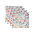 Maxwell & Williams Royal Botanic Gardens Native Blooms Cotton Napkin Set of 4 in Multi Assorted