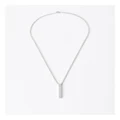 Blaq Vertical Cube Necklace in Silver