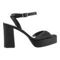 NINA Dorcas Luster Satin Sandals In Black 6