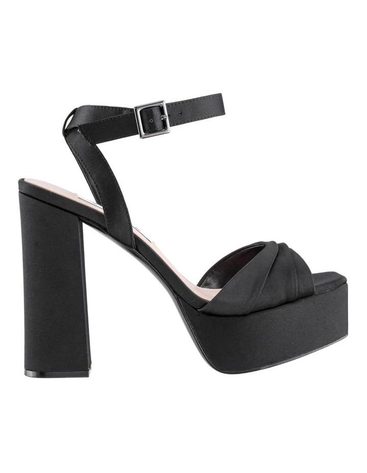 NINA Dorcas Luster Satin Sandals In Black 11