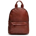 Aquila Hugo Leather Backpack in Brown Lt Brown