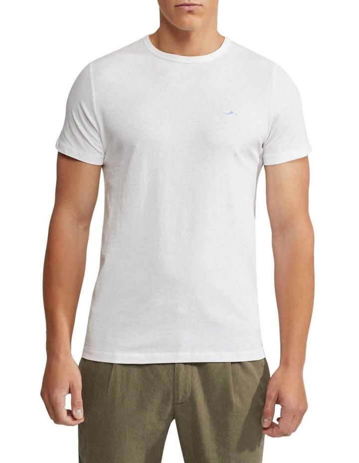 Oxford Jed Organic Cotton Crew Neck T-Shirt in White L
