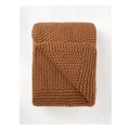 Australian House & Garden Norwood Knitted Throw 130x180 cm in Brown