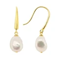 Pure Elements Baroque Pearl Hook Earring In Gold