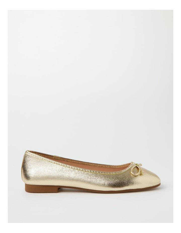 Miss Shop Robyn Low Heeled Flats in Gold 8