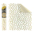 Simson Gold Dotty Pattern on White Roll Wrap Gold