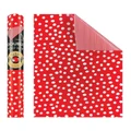 Simson White Dotty Pattern on Red Roll Wrap Red