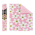 Simson White and Gold Daisies on Pink Roll Wrap Assorted
