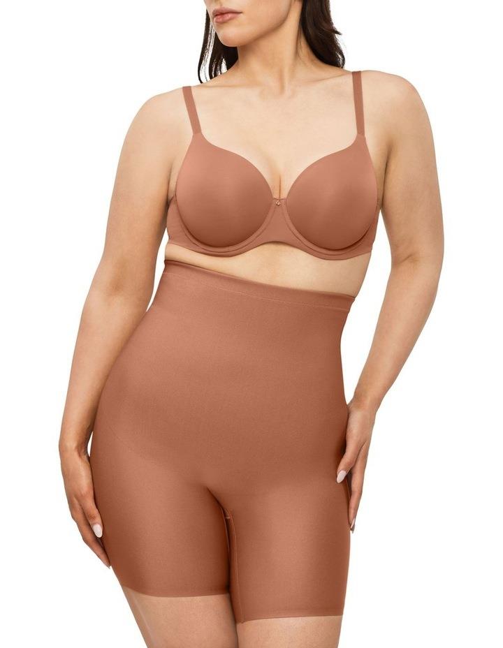Nancy Ganz X-Factor High Waisted Thigh Shaper In Cocoa Brown 8