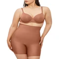 Nancy Ganz X-Factor High Waisted Thigh Shaper In Cocoa Brown 10