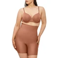 Nancy Ganz X-Factor High Waisted Thigh Shaper In Cocoa Brown 14