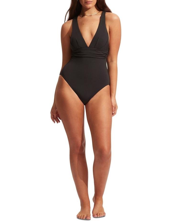 Seafolly Collective Cross Back One Piece Swimsuit In Black 8