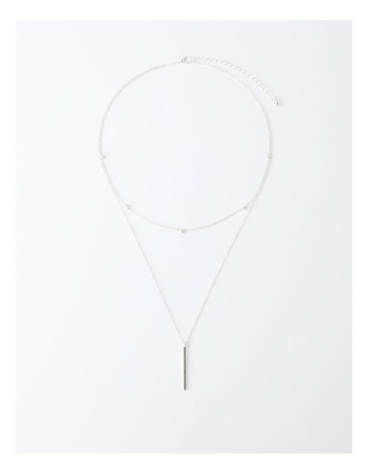 Piper Fine Crystal Double Layer Necklace in Silver