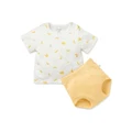 Little Green & Co Core Tee & Nappy Cover Set in Banana Yellow 000